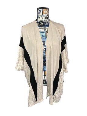 Short Sleeve Earth Tone Fade Animal Print Layer Shrug Beach Travel Casual Sz Xl